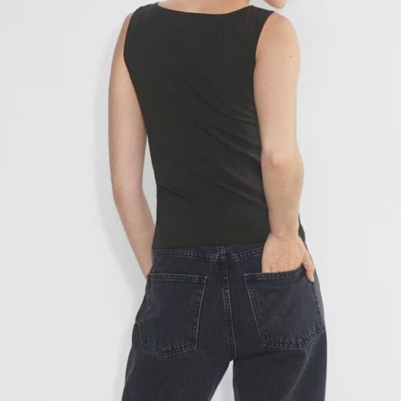 SUNDAY BEST Aritzia Black Stretch Tank Top Womens Large - Picture 5 of 13